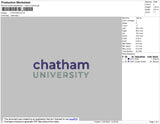 Chantham University Embroidery File 4 Size