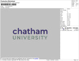 Chantham University Embroidery File 4 Size