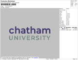 Chantham University Embroidery File 4 Size