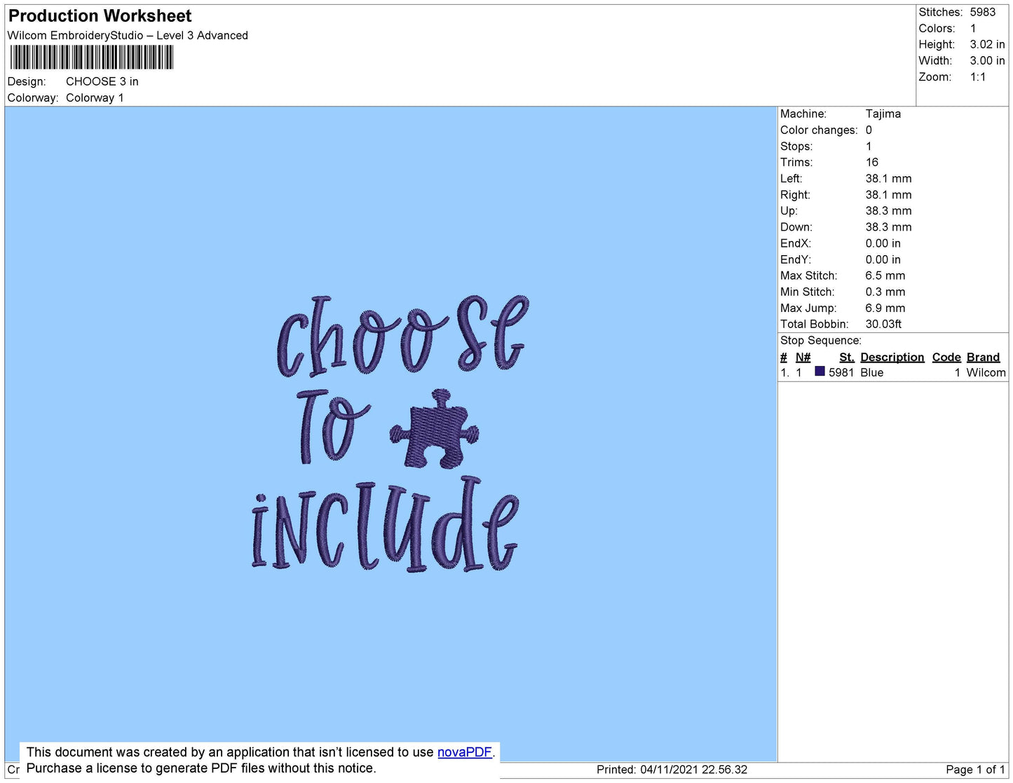 Choose Text Embroidery File 4 size