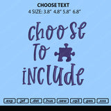 Choose Text Embroidery File 4 size