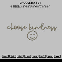 Choosetext 01 Embroidery File 6 sizes