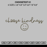 Choosetext 01 Embroidery File 6 sizes