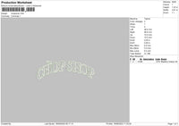 Choptext Embroidery File 6 sizes