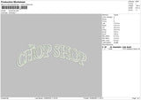 Choptext Embroidery File 6 sizes