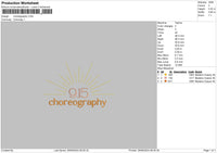 Choreographytext Embroidery File 6 sizes