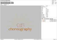 Choreographytext Embroidery File 6 sizes