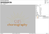 Choreographytext Embroidery File 6 sizes