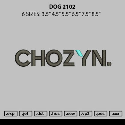 Chozytext Embroidery File 6 sizes