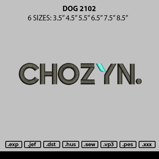 Chozytext Embroidery File 6 sizes