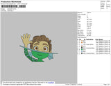 Character 001 Embroidery File 4 size