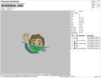 Character 001 Embroidery File 4 size