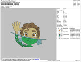 Character 001 Embroidery File 4 size