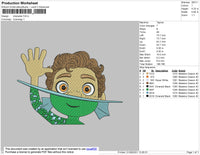 Character 001 Embroidery File 4 size
