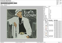 Chris Brown Embroidery File 5 sizes