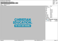 Christiantext 1906 Embroidery File 6 sizes