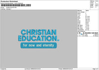 Christiantext 1906 Embroidery File 6 sizes