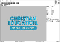 Christiantext 1906 Embroidery File 6 sizes