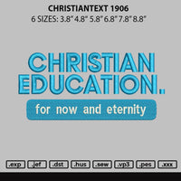 Christiantext 1906 Embroidery File 6 sizes