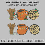 Xmas Symbols 1811 Embroidery 2 Versions