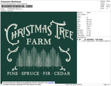 Christmas Tree Embroidery File 4 size