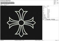 Chrome Hearts V2 Embroidery File 4 size