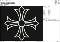 Chrome Hearts V2 Embroidery File 4 size