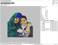 Chris Brown Embroidery File 4 size