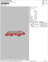 Christian Text Embroidery File 4 size