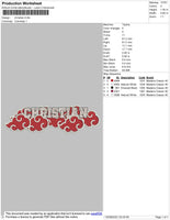 Christian Text Embroidery File 4 size