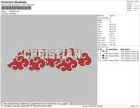Christian Text Embroidery File 4 size
