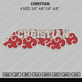 Christian Text Embroidery File 4 size