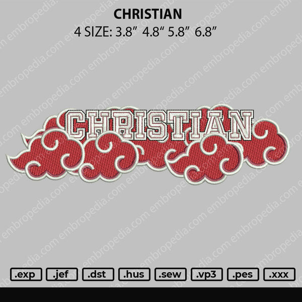 Christian Text Embroidery File 4 size