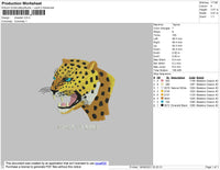 Cheetah Embroidery File 4 Size