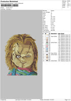 Chucky Embroidery File 4 size