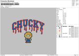 Chucky Melt Embroidery File 4 sizes