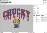 Chucky Melt Embroidery File 4 sizes