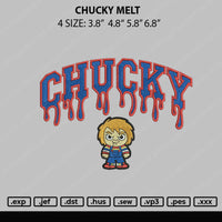 Chucky Melt Embroidery File 4 sizes