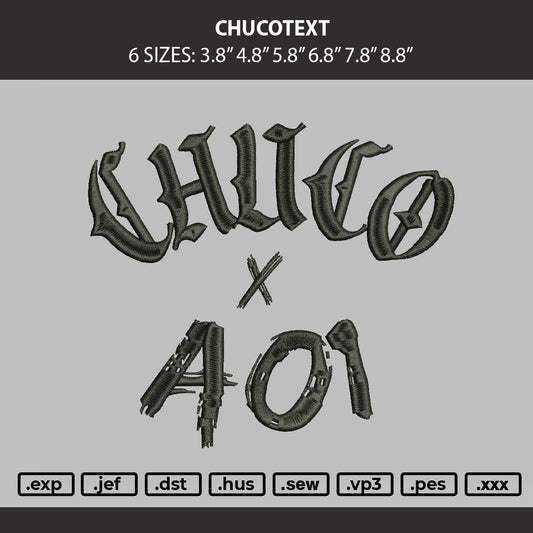 Chucotext Embroidery Machine Design File 6 sizes