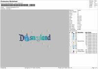 Cinderella Disneyland Embroidery File 6 size