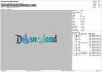Cinderella Disneyland Embroidery File 6 size