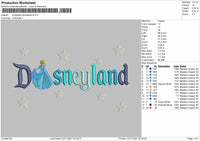 Cinderella Disneyland Embroidery File 6 size