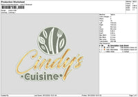 Cindystext 02 Embroidery File 6 sizes