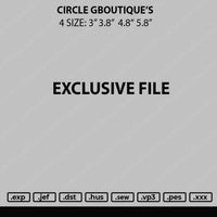 Circle GBoutique Embroidery File 4 size