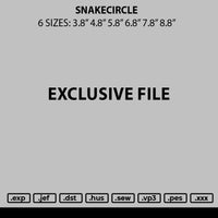 Snakecircle Embroidery File 6 sizes