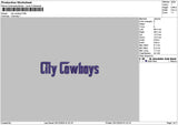 Cowboystext 2512 Embroidery File 6 sizes