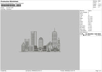 City Plan Embroidery File 5 sizes