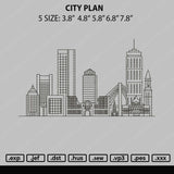 City Plan Embroidery File 5 sizes