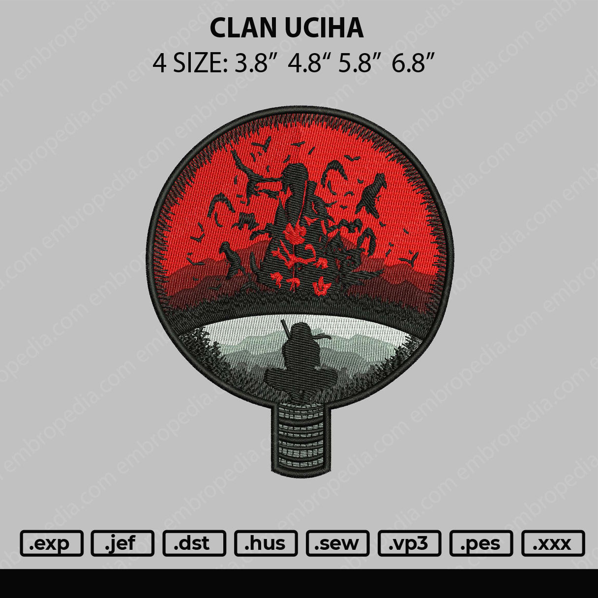 Clan Uciha Embroidery File 4 size