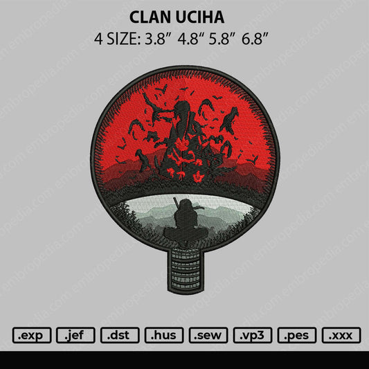 Clan Uciha Embroidery File 4 size